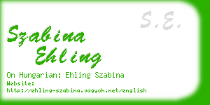 szabina ehling business card